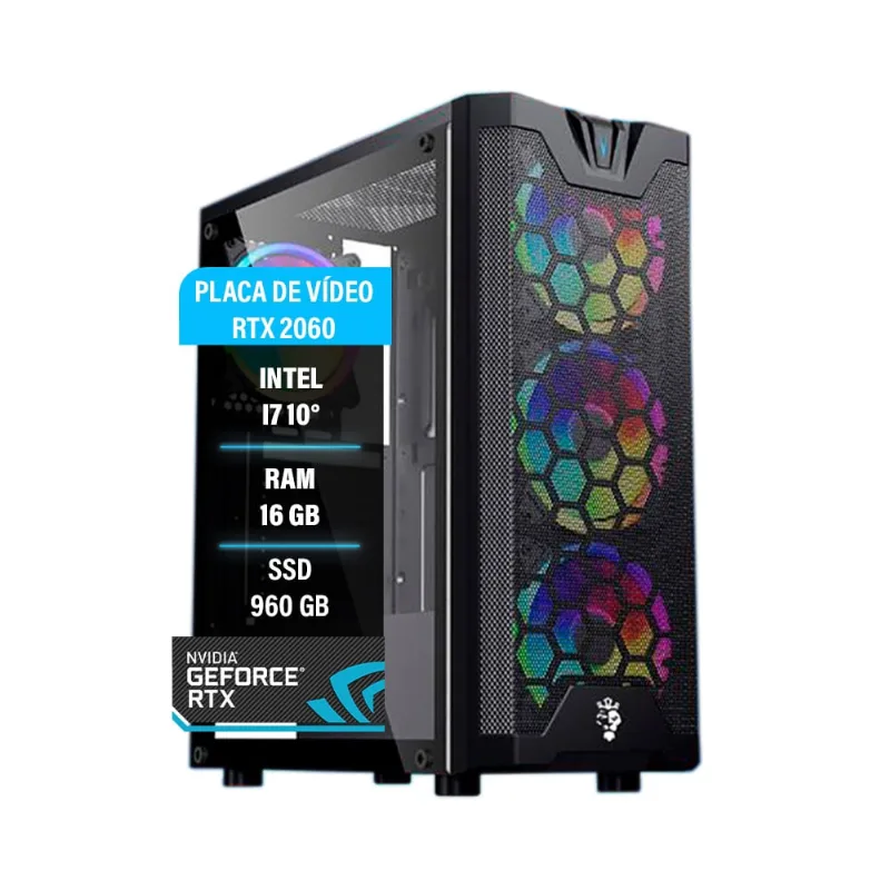 Pc gamer Intel Core i7 10° rtx 2060 16GB ram ssd 960GB