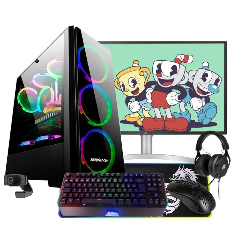 Pc Gamer Completo I7 10 Rtx 3050 16Gb Ssd 960Gb Monitor 31,5