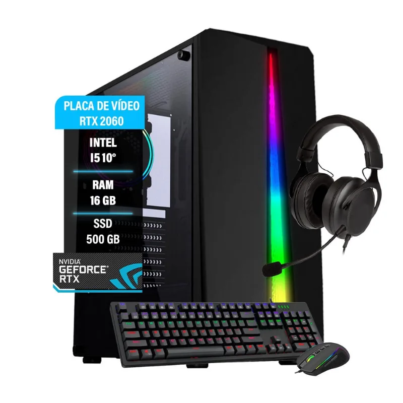 Pc Gamer Intel Core i5-10° rtx 2060 16GB ssd M.2 500GB