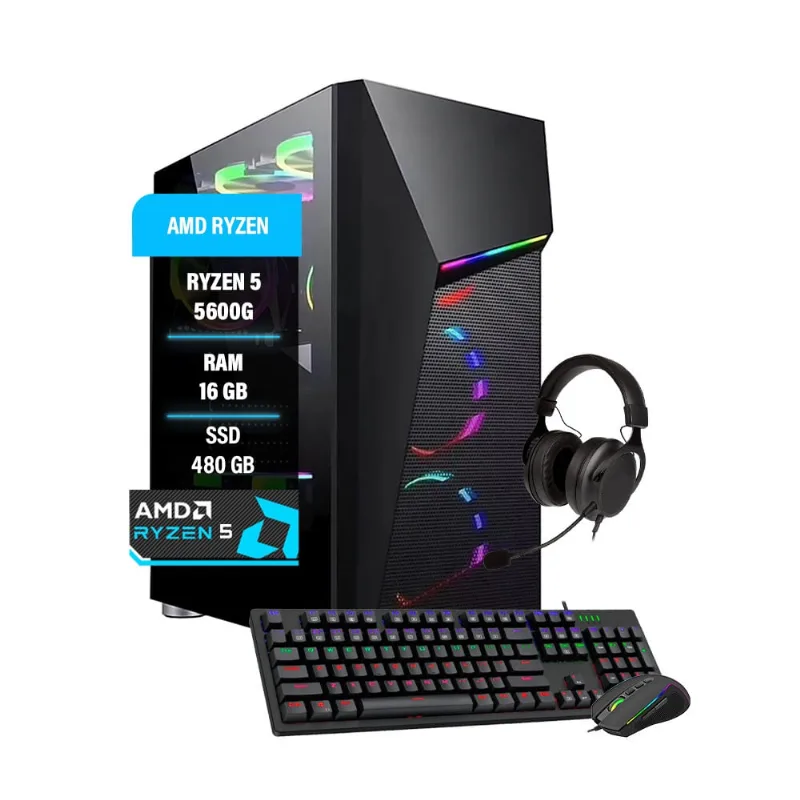 Pc gamer amd Ryzen 5 5600G 16GB ram DDR4 ssd 480GB