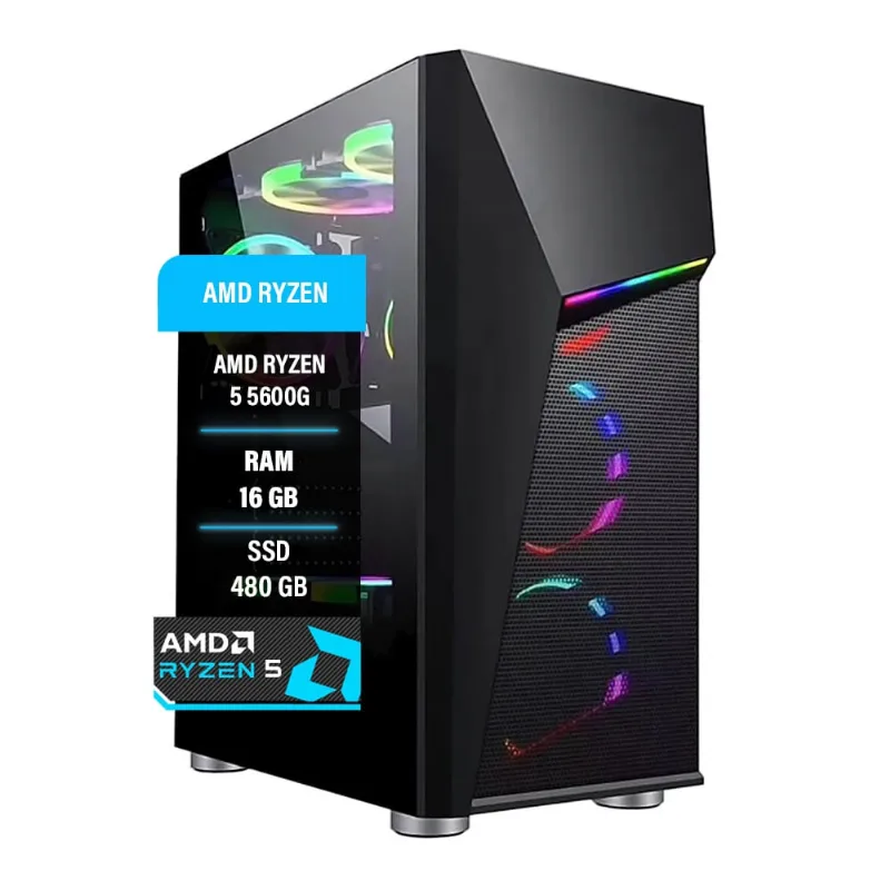 Pc gamer amd Ryzen 5 5600G 16GB ram DDR4 ssd 480GB