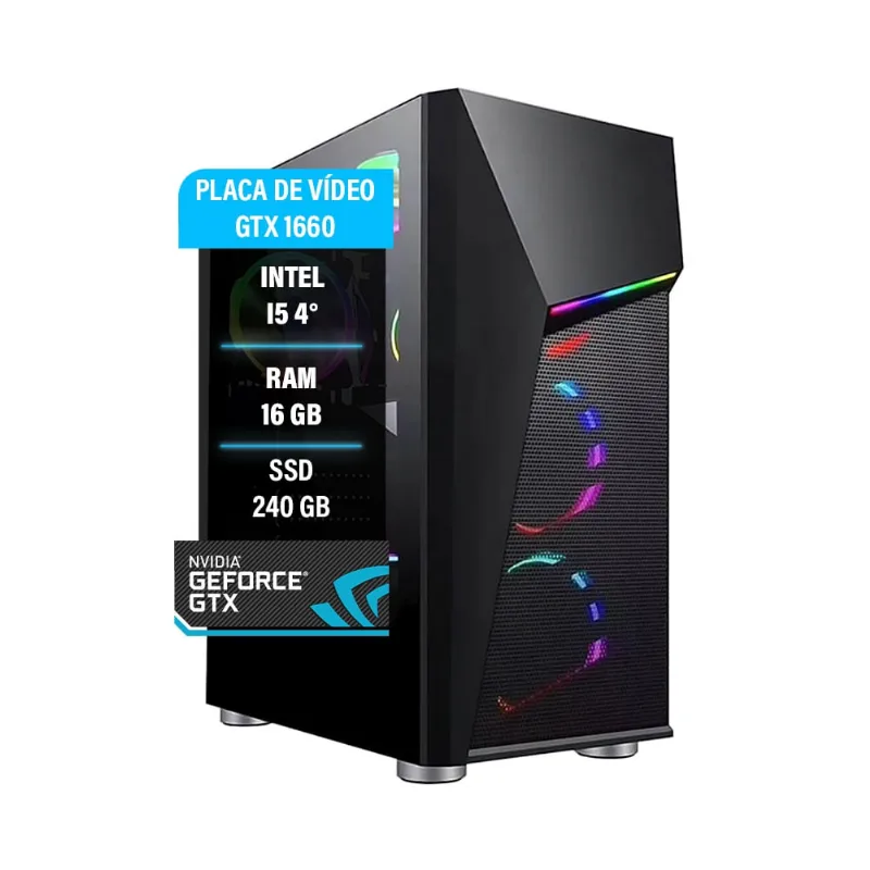 Pc gamer I5 4° 16GB DDR3 ssd 240GB gtx 1660