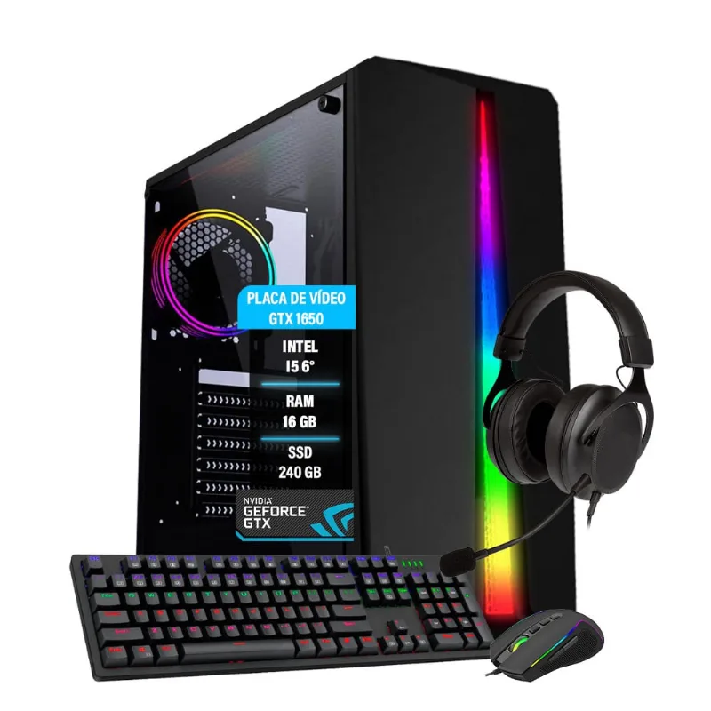 Pc gamer I5 6º 16GB gtx 1650 4GB ssd 240GB