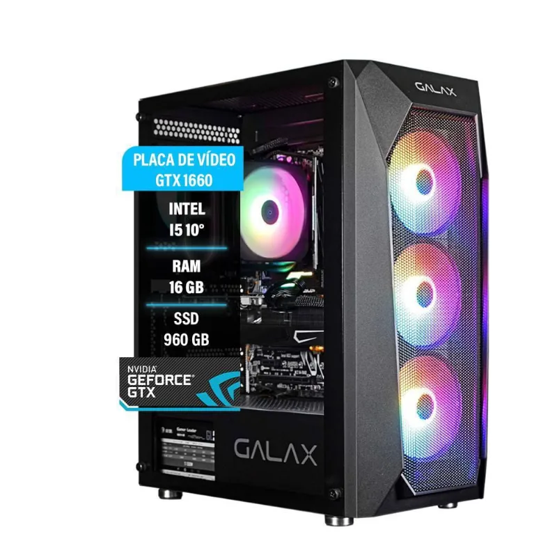 Pc Gamer I5 10º 16Gb Ssd 960 Gtx 1660