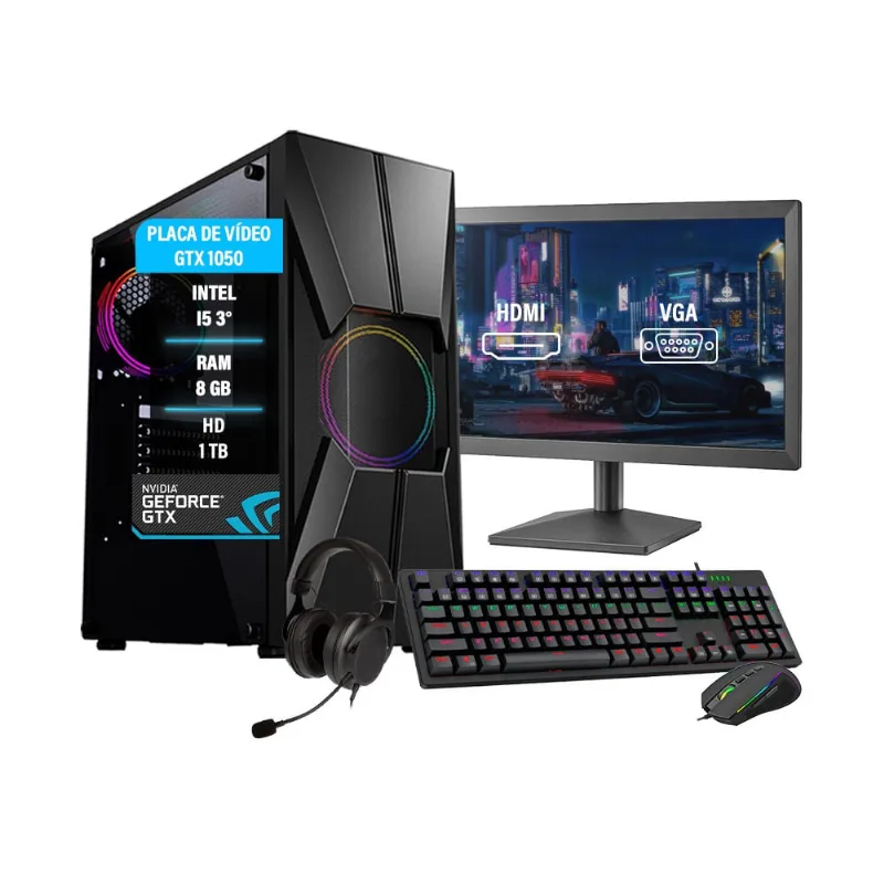 Pc Gamer Completo Maximus I5 gtx 1050TI Ram 8GB ssd 120GB