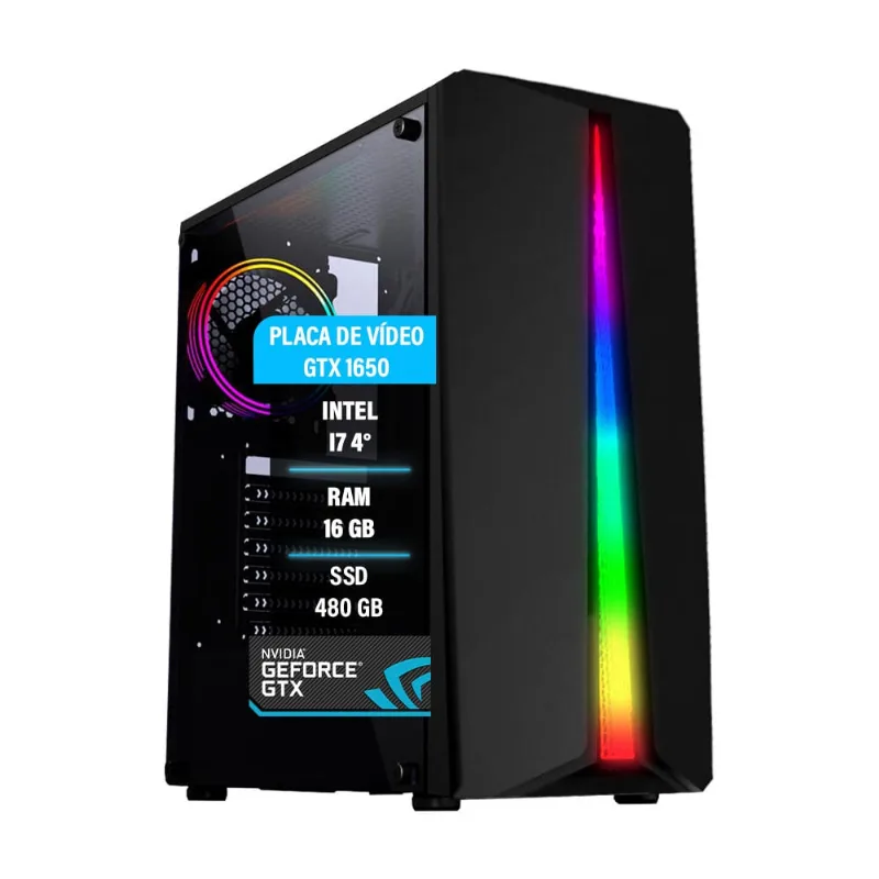 Pc gamer I7 4790 GTX1650 Memória 16GB ssd 480GB