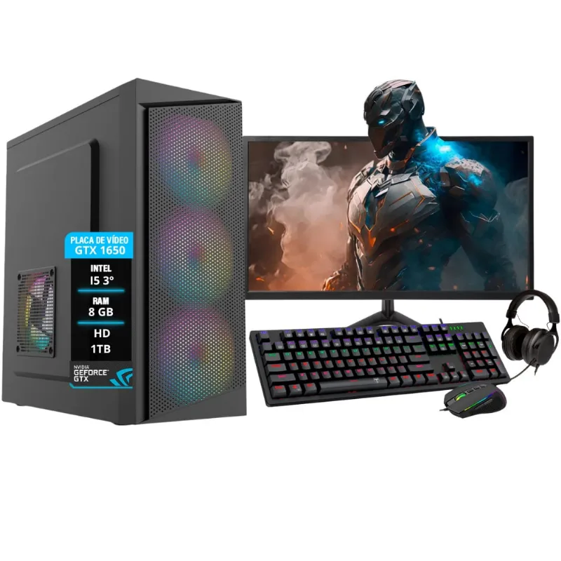 Pc Gamer Completo Maximus I5 gtx 1650 Mem.8GB Hd1TB SSD120GB