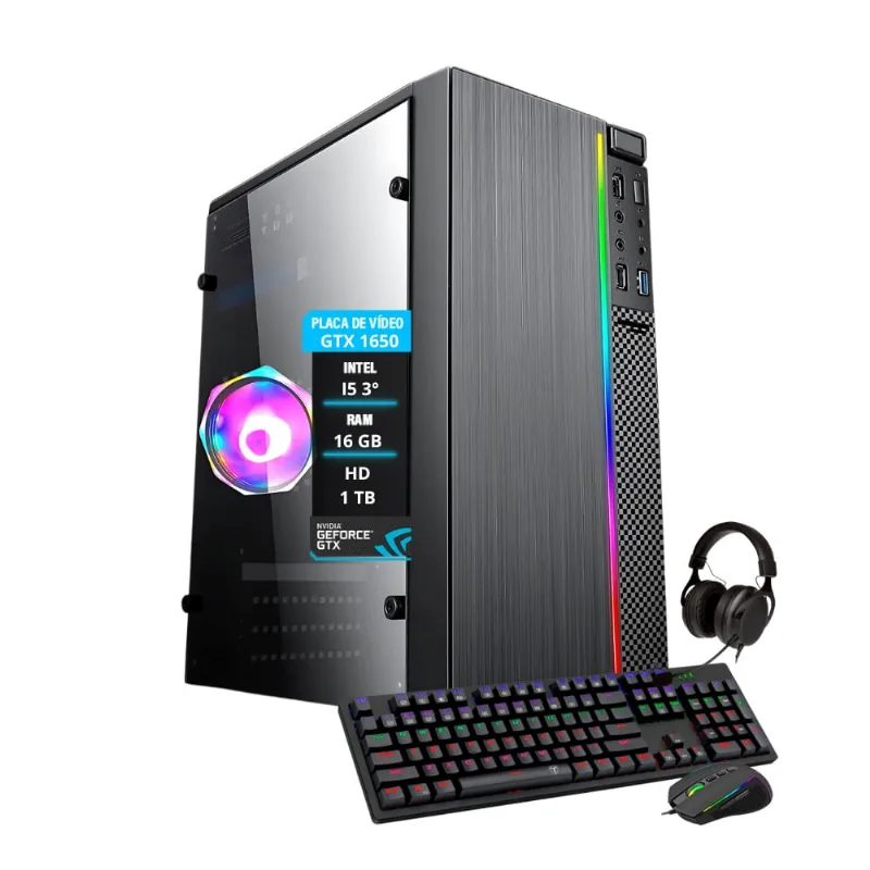 Pc Gamer i5 Gtx 1650 Memória 16Gb ssd 480Gb