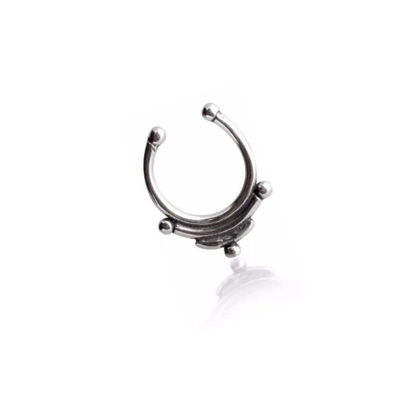 Piercing de Prata Pressão Septo Argola Indiano