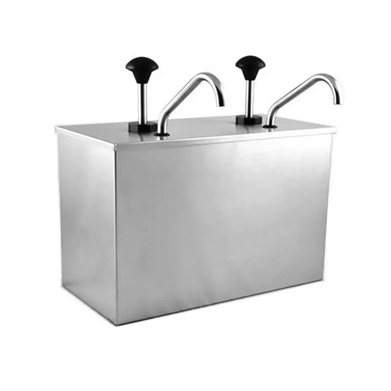 Dispenser Dosador Duplo De Molho Ou Condimento Em Aço Inox 6l