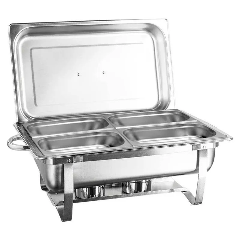 Rechaud Ret Inox 13 L 4 Cubas gn 1/4x100mm e Tampa Removível
