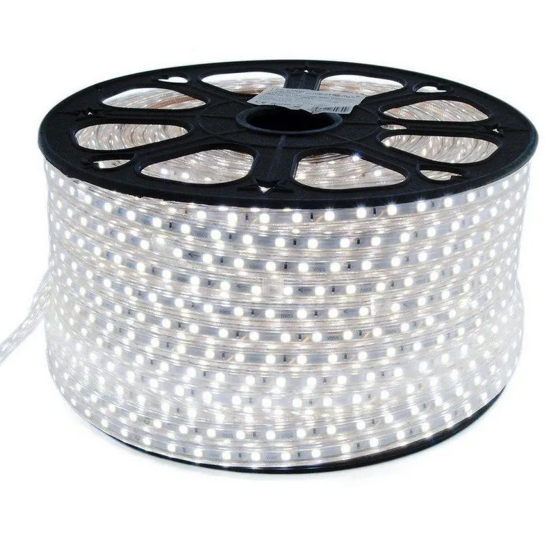 Mangueira Fita 110v Led Branco Frio Rolo 100m Com 4 Tomadas