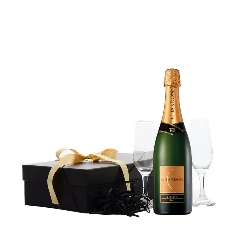 Espumante Chandon Reservé Brut + 2 Taças Vidro Presente
