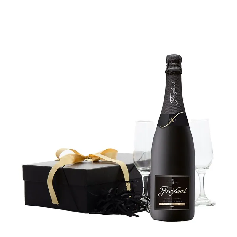 Espumante Freixenet Cordón Negro + 2 Taças Vidro Presente