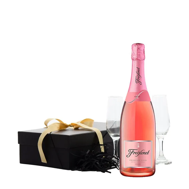 Espumante Freixenet Cordón Rosado + 2 Taças Vidro Presente
