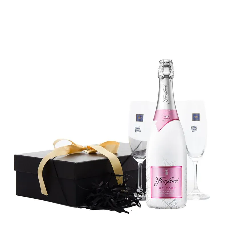 Espumante Freixenet Ice Rosé + 2 Taças Cristal Presente