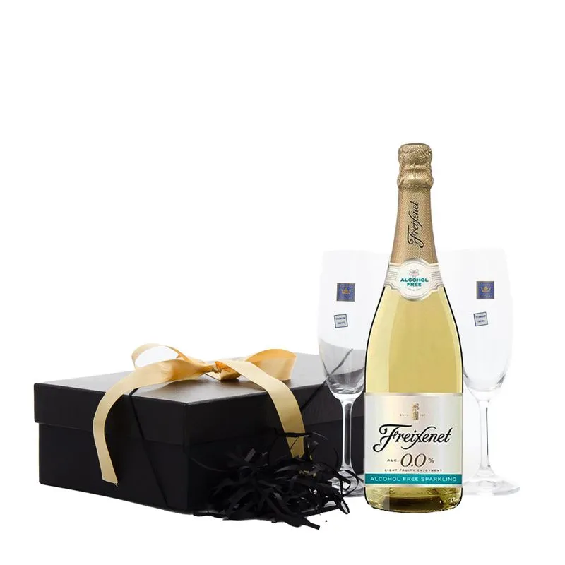 Espumante Freixenet Zero Álcool + 2 Taças Cristal Presente