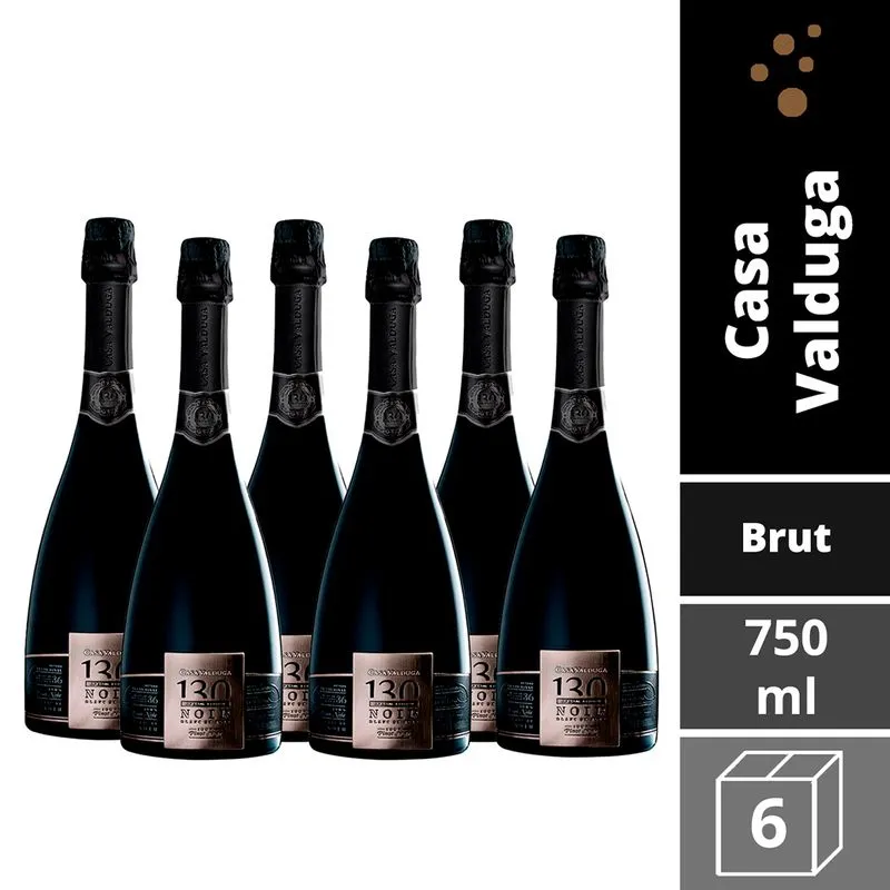 Kit 6 Casa Valduga Brut 130 Blanc De Noir