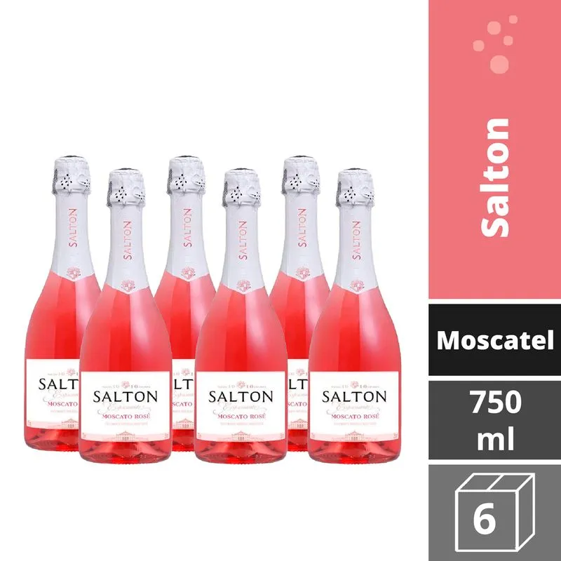 Kit 6 Espumante Salton Moscato Rosé 750ml