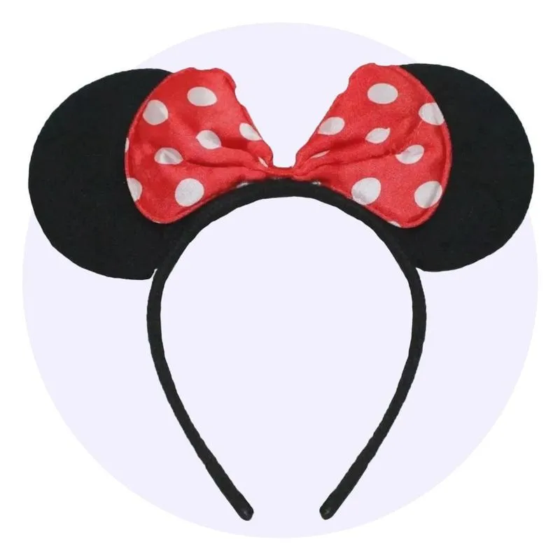 Tiara Ratinha Minnie Mouse Com Laço Eva Fantasia