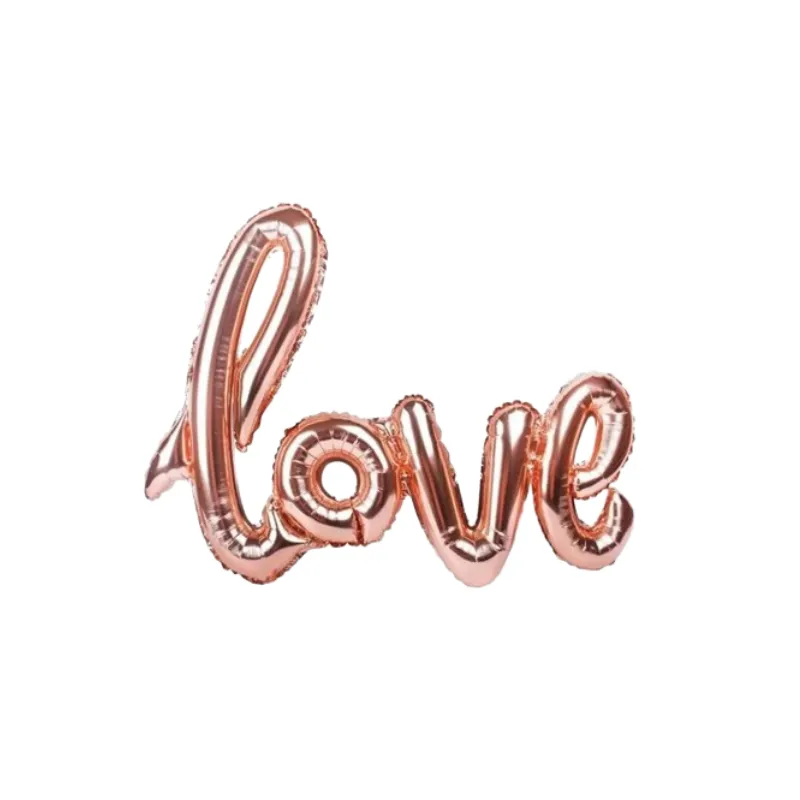 *BALAO METALIZADO LOVE 60X105CM ROSE YDH