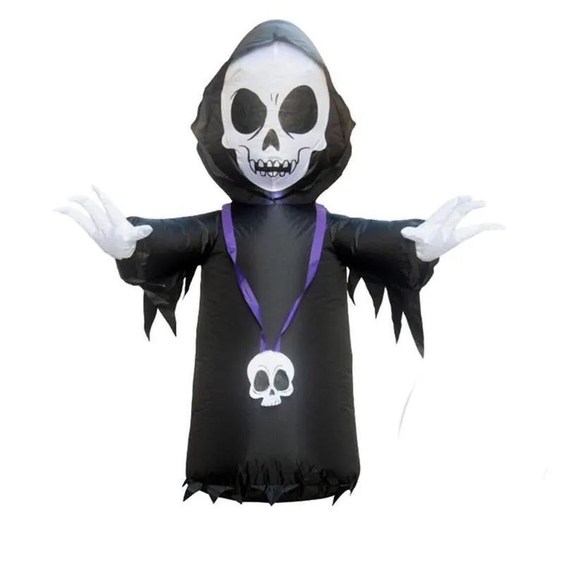Decoração Caveira Da Morte Inflável 120Cm Halloween Ydh