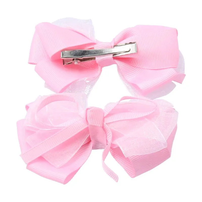 Laço Infantil de Tecido Rose