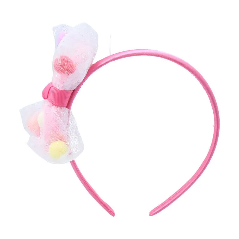 Tiara Infantil Detalhe Laço Rosa