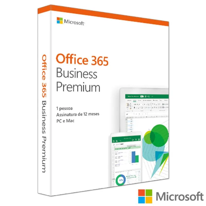 Microsoft Office 365 Business Premium Com 01 Ano De Assinatura Para Pc E Mac - Klq-00412lic