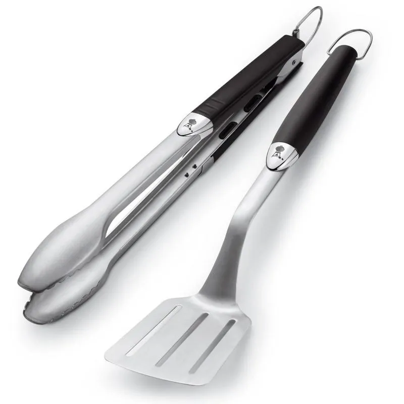 Conjunto De Pinça E Espátula Para Churrasco Em Inox - Weber - 4082070152