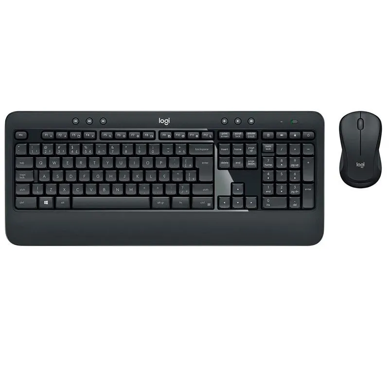 Combo mouse e teclado Sem fio Logitech MK540 Cinza com Layout Brasileiro ABNT2