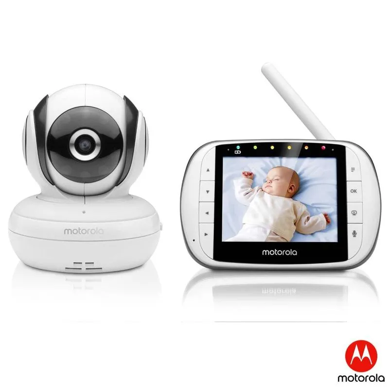 Babá Eletrônica Motorola Mbp36s Tela De 3,5" Monitoramento Temperatura Ambiente