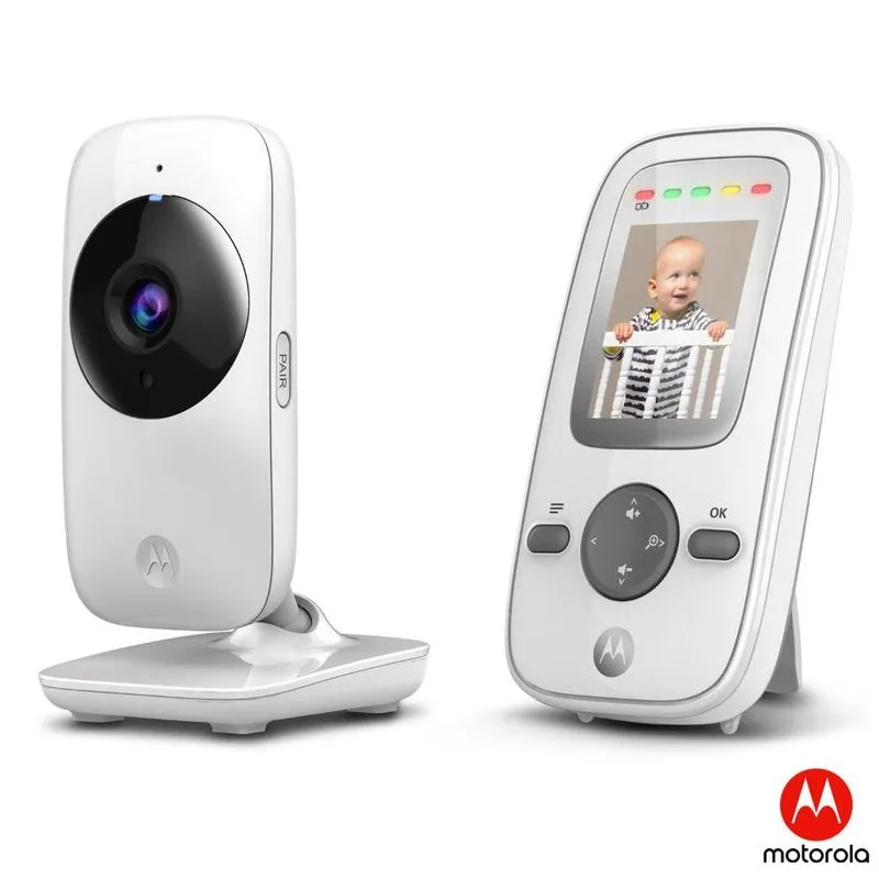 Babá Eletrônica Motorola Mbp481, Tela De 2", Alcance De Até 300m Com Visor Colorido E Visão Noturna