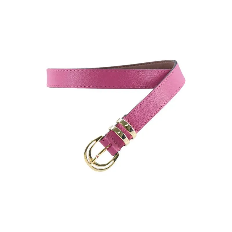 Cinto Feminino de Couro Pink M