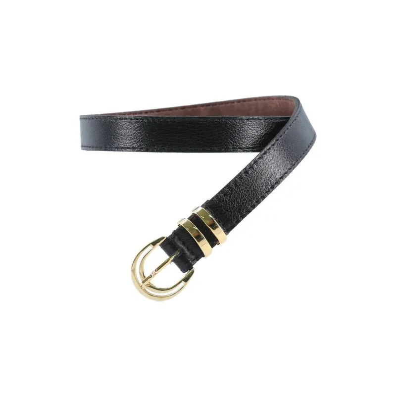 Cinto Feminino de Couro Preto P