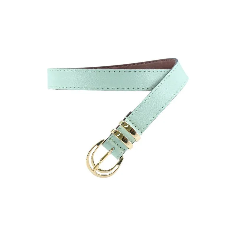 Cinto Feminino de Couro Verde P