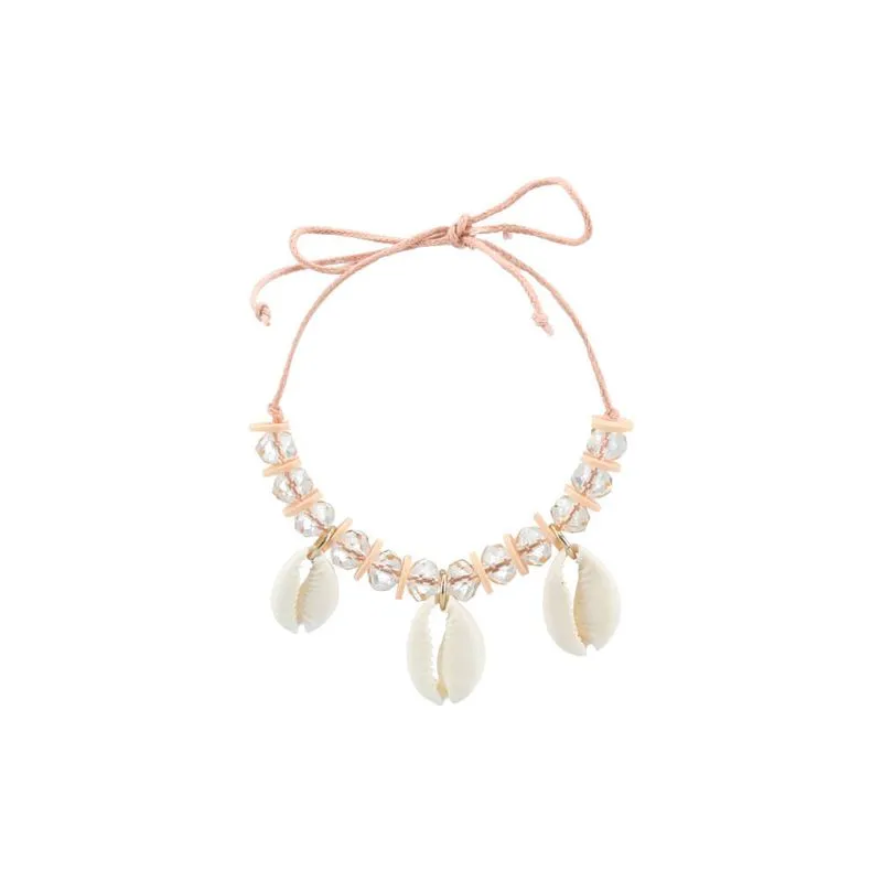 Pulseira de Missanga e Buzios Rose