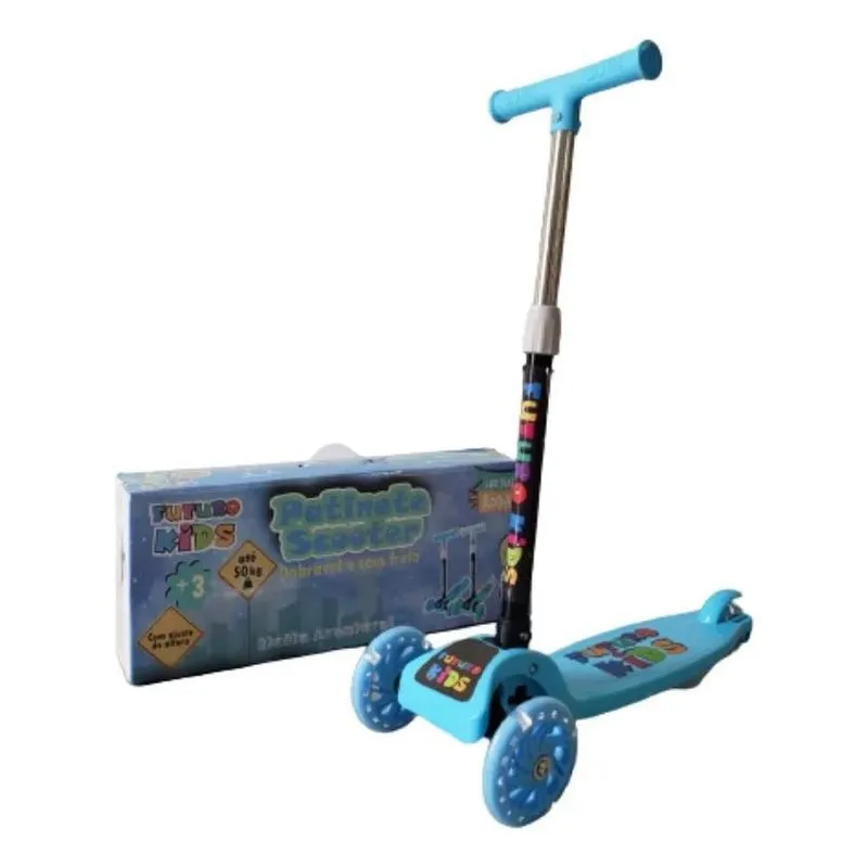 Patinete Infantil 3 Rodas Dobrável Ajustável