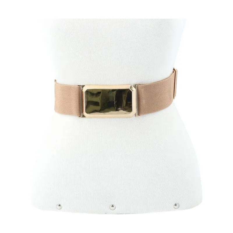 Cinto Feminino de Elastico Bege