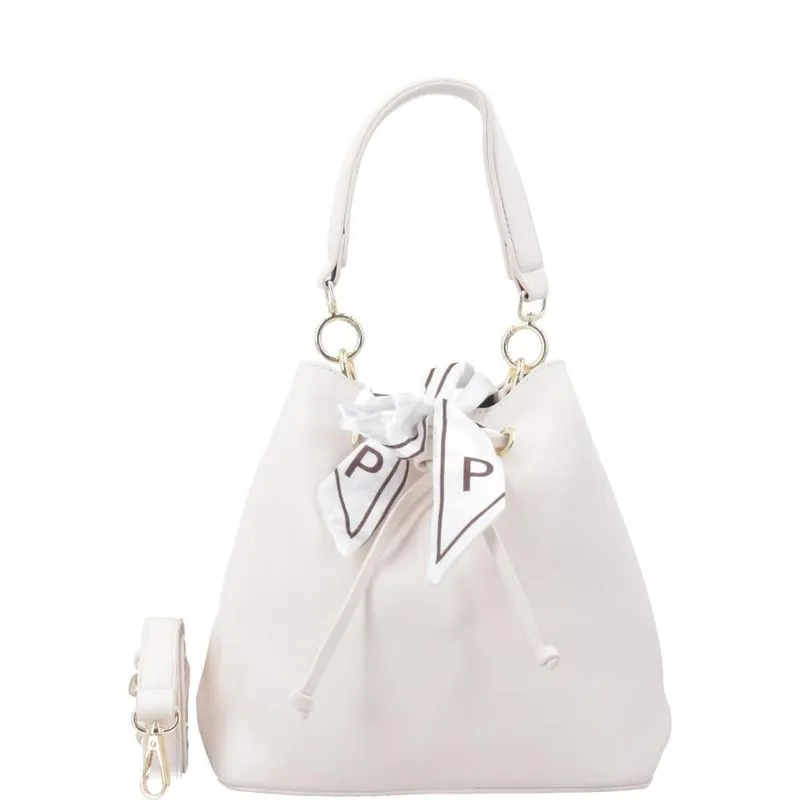 Bucket Bag Com Lenço - Branco