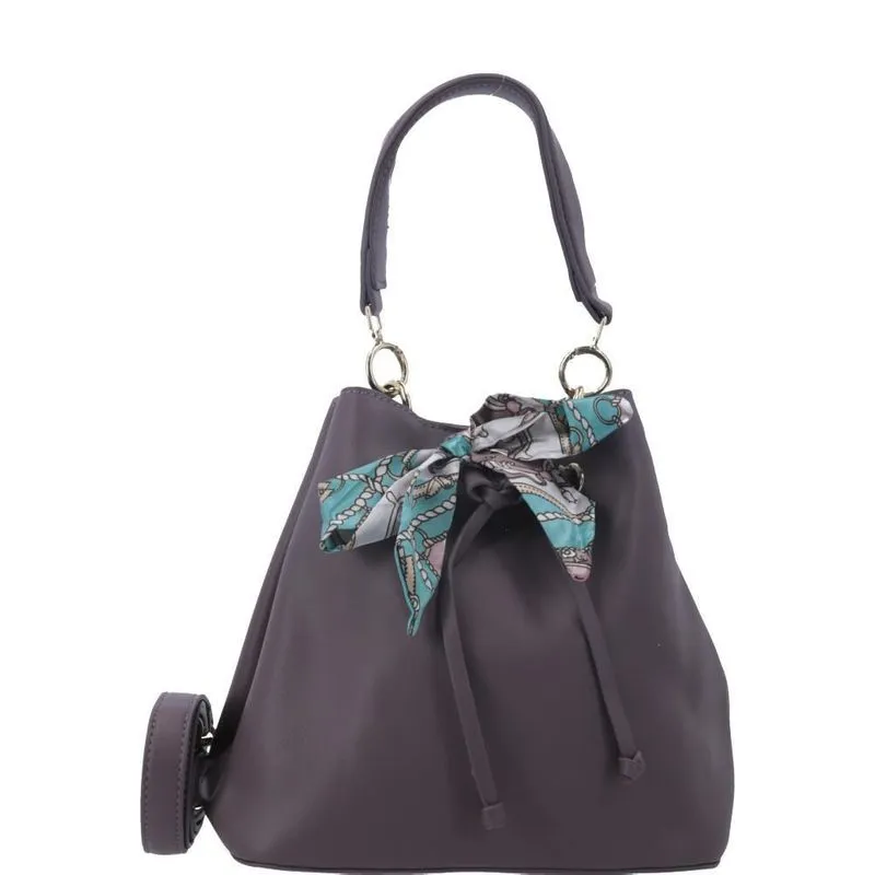 Bucket Bag Com Lenço - Roxo