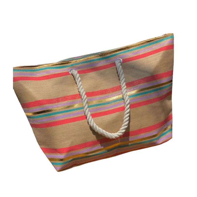 Bolsa De Praia Rafia Listrada 0026039a708 - Bauarte