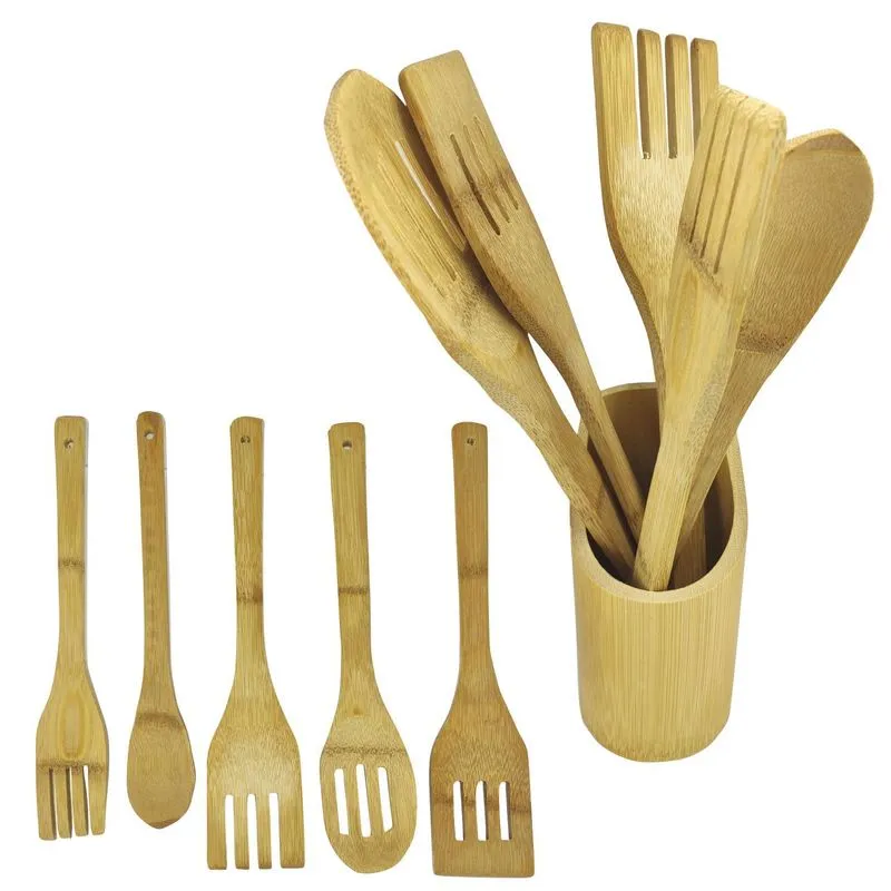 Talheres De Bambu Conjunto 6 Peças