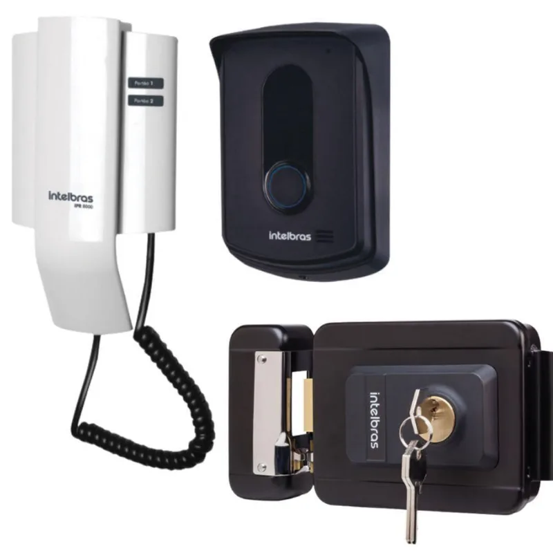 Kit 1 Porteiro Interfone Ipr8010 + 1 Fechadura Fx2000 Intelbras Ipr 8010 Fx 2000