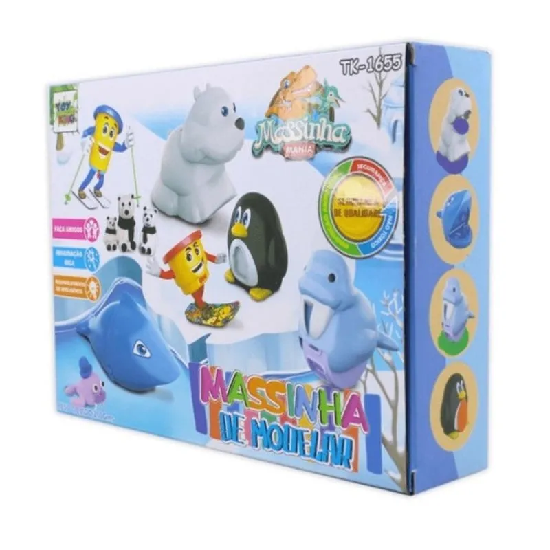 Conjunto Massa De Modelar Com 12 Peças Tk-1655 Toy King