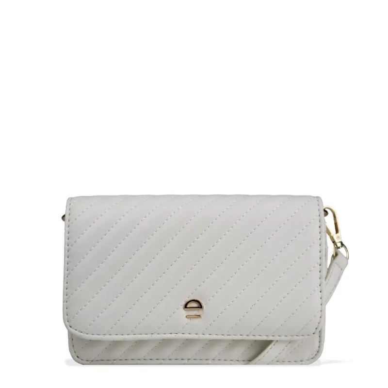 Bolsa Transversal Wallet Matelassê Newteen Le Postiche OFF WHITE