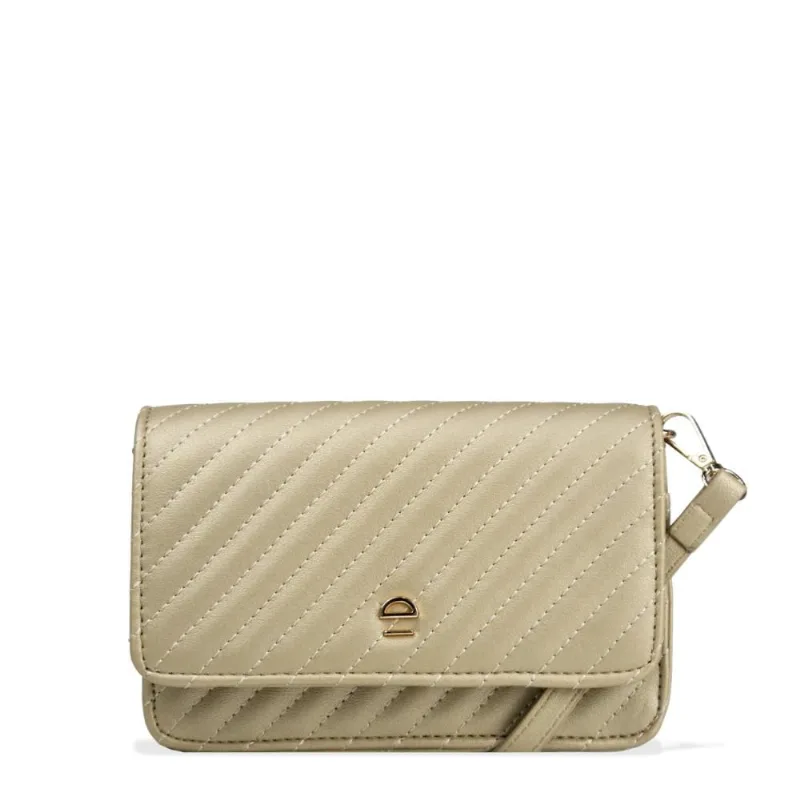 Bolsa Transversal Wallet Matelassê Newteen Le Postiche DOURADO