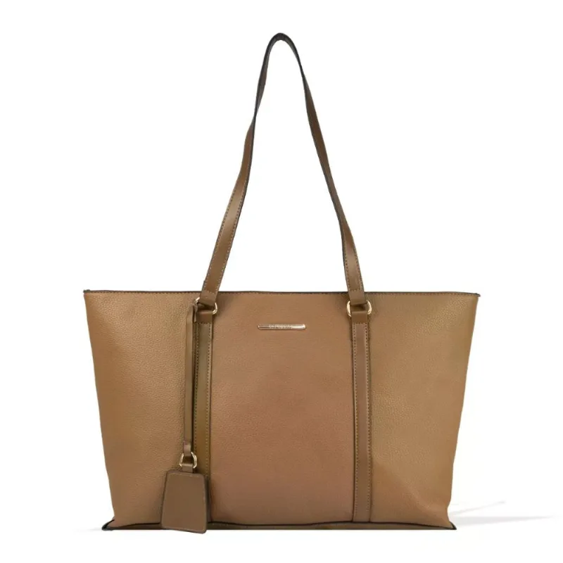 Bolsa Feminina Tote Floater Classic Le Postiche CAMEL