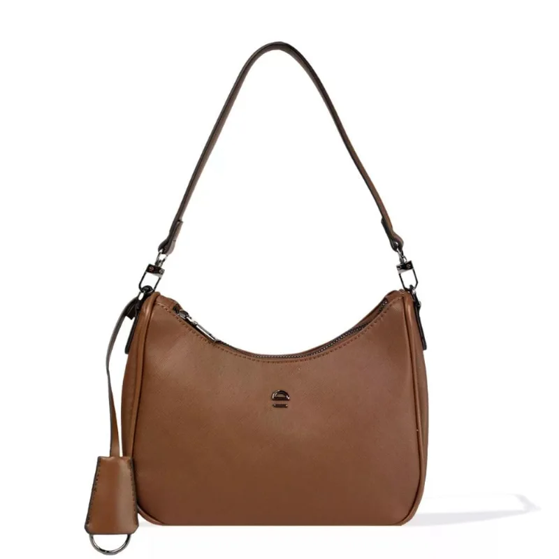 Bolsa Ombro Saffiano Urban Le Postiche MARROM