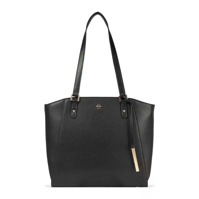 Bolsa Feminina Tote Saffiano Classic Le Postiche PRETO